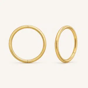 עגיל חישוק מרי - gold, l
