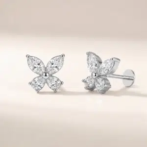 Butterfly Stud Earring - Silver