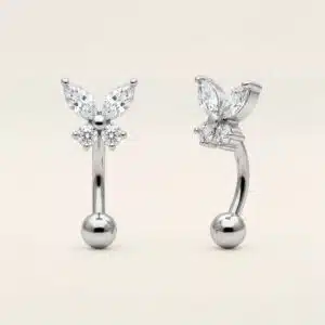 Butterfly Rook Earring - Silver